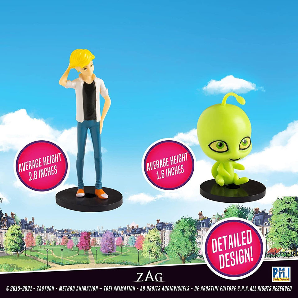 Miraculous Ladybug Pencil Toppers 8pk Hawk Moth Cat Nior Party Favors Figure Set PMI International