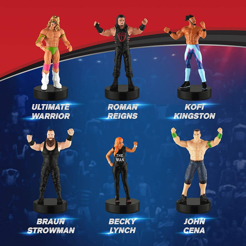 WWE Stampers 12pk Smackdown Champion Character Figures Deluxe Set Box PMI International