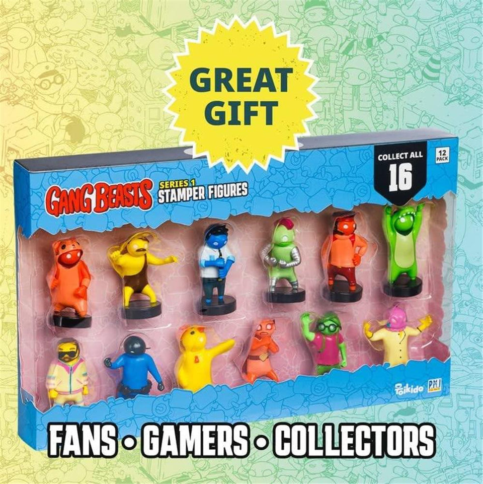Gang Beasts Ink Stamper 12pk Wrestler Bear Chicken Party Cake Favors PMI International