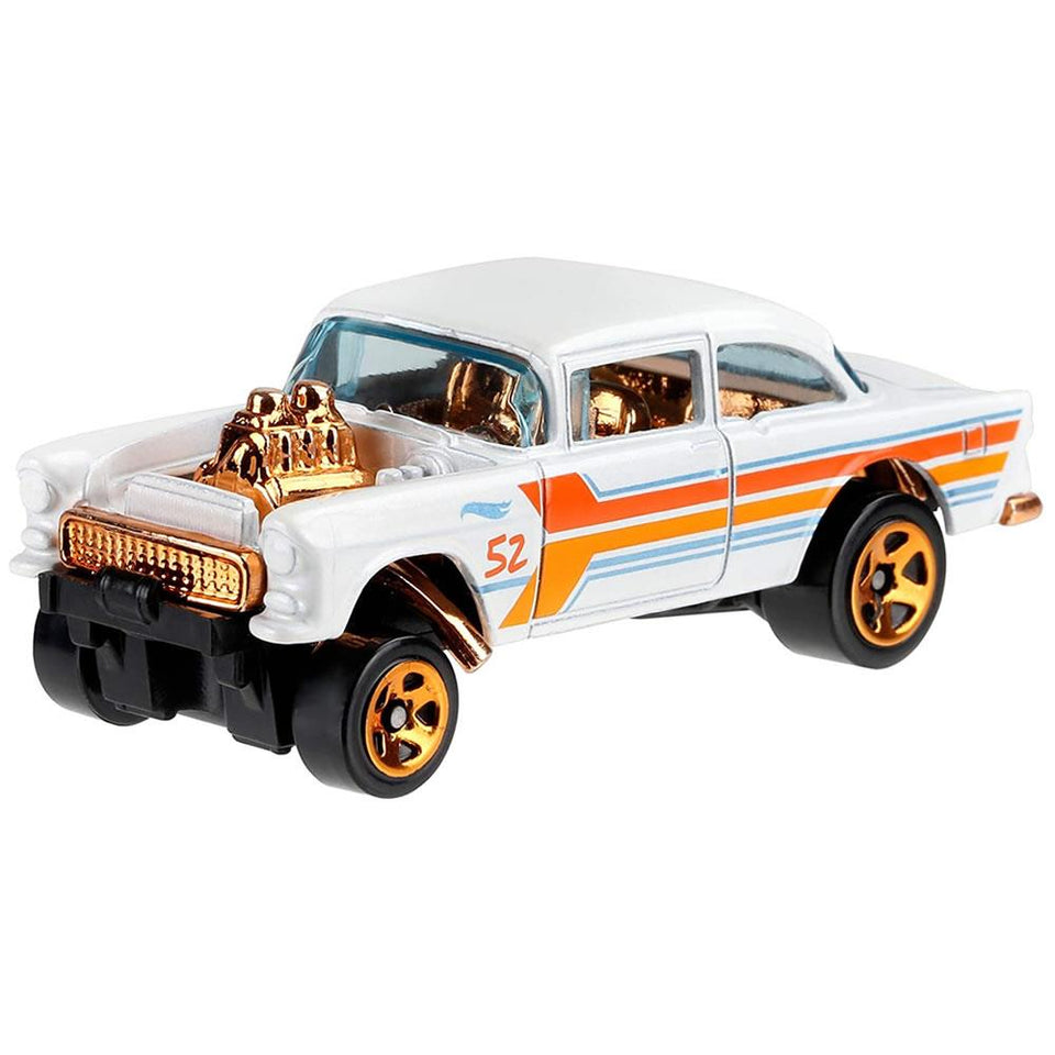 Hot Wheels 55’ Chevy Belair Gasser 4/6 Pearl Chrome Series GJW50 Mattel