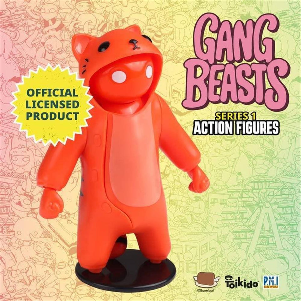Gang Beasts Red Cat Costume Character Action Figure Video Game Fighter PMI International
