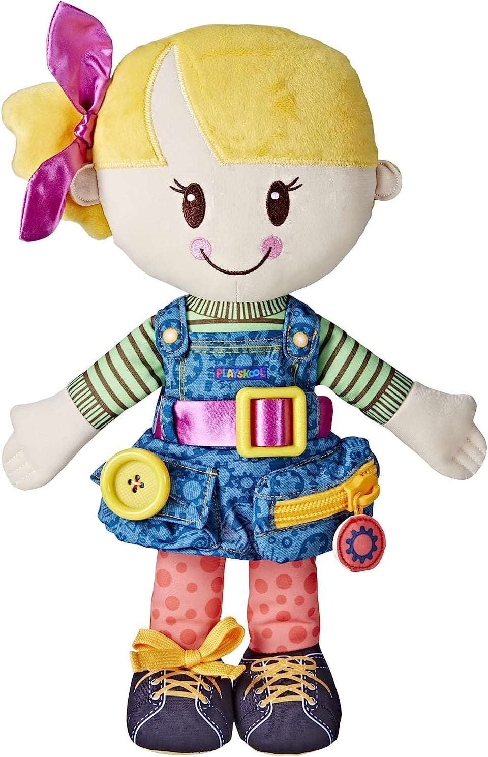 Playskool Dressy Kids Girl Doll Blonde Toddler Learn Dressing Practice Hasbro