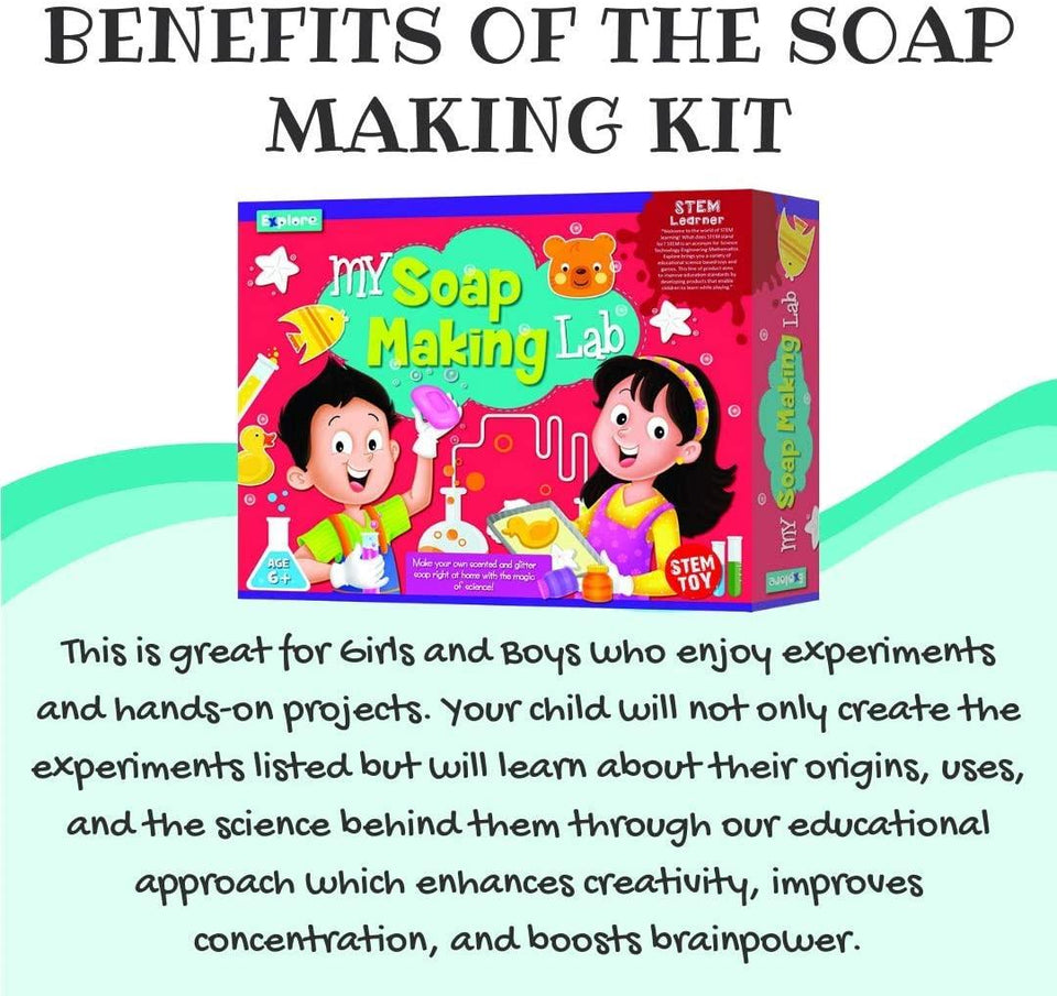 Explore STEM Learner Soap Making Kit Glitter DIY Science Education
