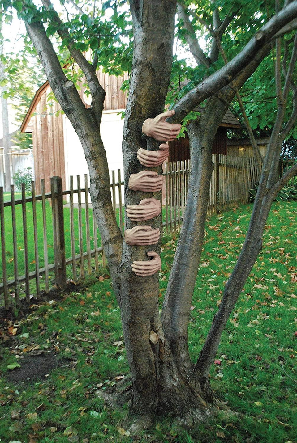 Tree Trunk Gripping Hands Decoration 6ct Set Eerie Lawn Halloween Decor Spooky Prop Seasons W81524