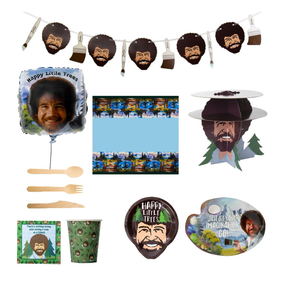 Bob Ross Party in a Box Birthday Joy of Painting Decor Kit Mighty Mojo