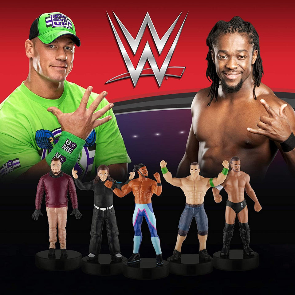 WWE Wrestler Stampers 5pk Hardy Kofi Kingston John Cena Finn Wyatt PMI International