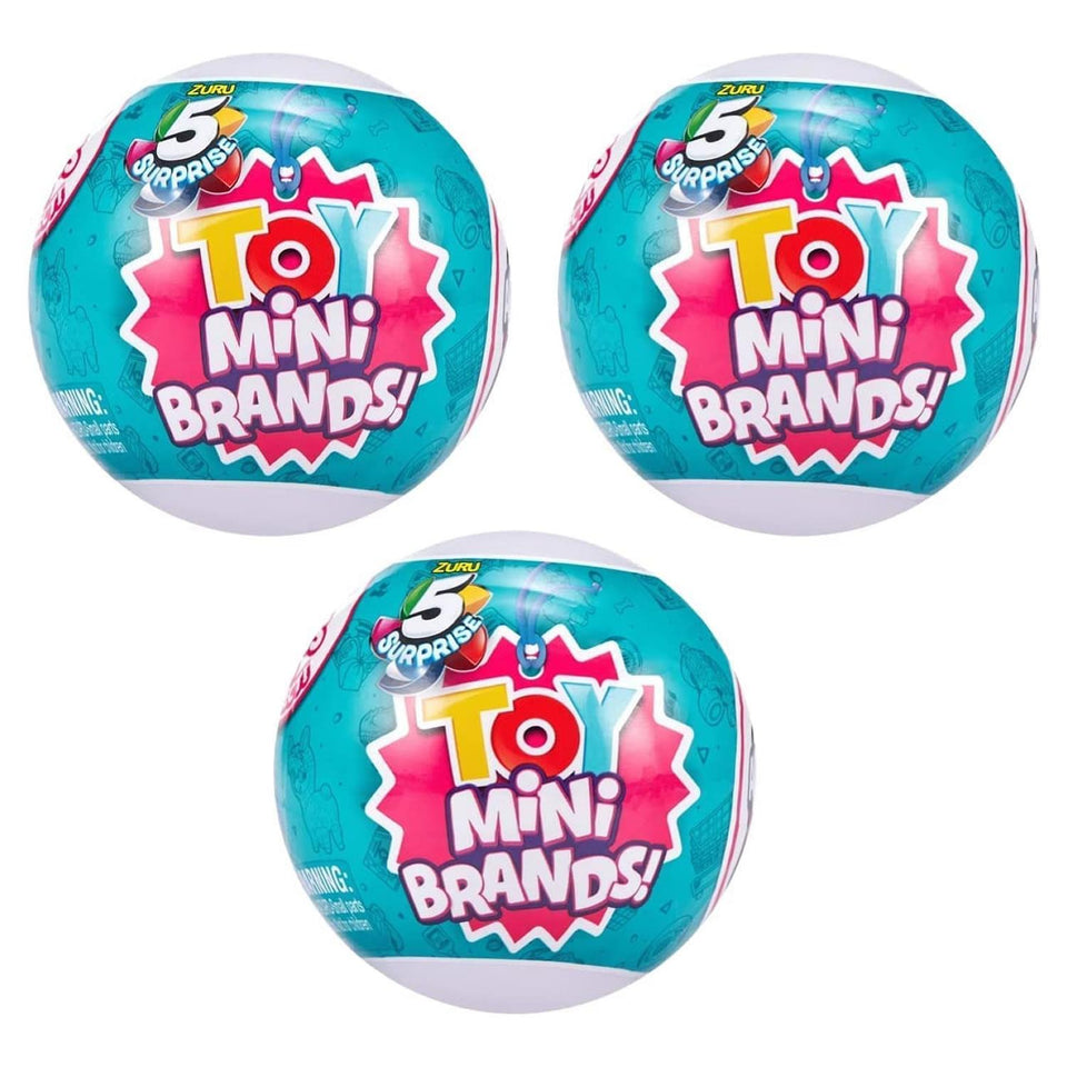 5 Surprise Toy Mini Brands Capsule 3pk Series 1 Real Miniature