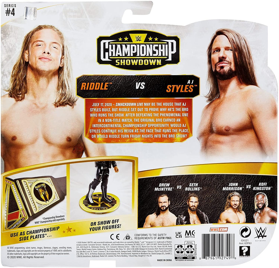 WWE Riddle vs AJ Styles Championship Showdown
