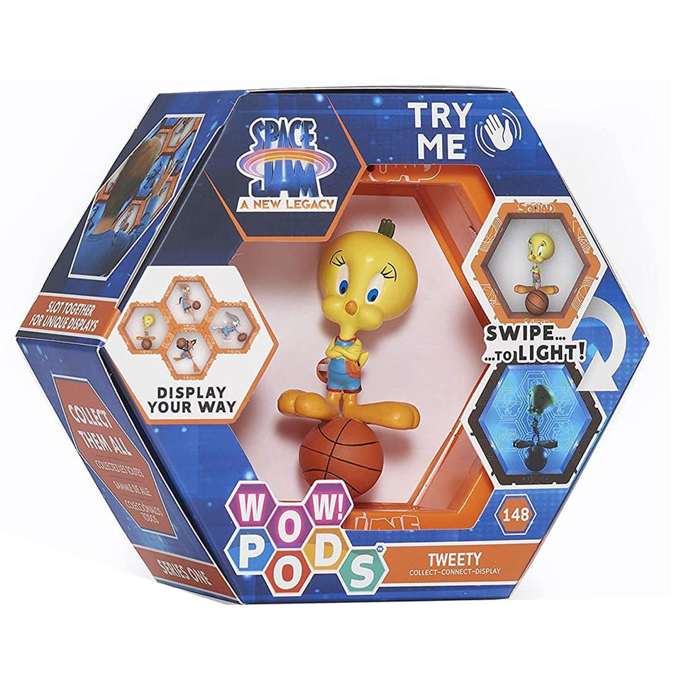 WOW Pods Tweety Pie Bird Space Jam New Legacy Light-Up Connect Figure