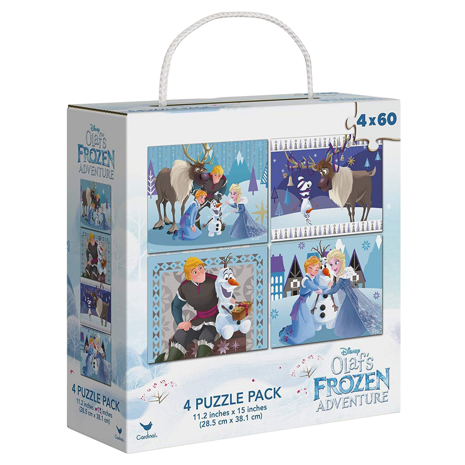 Disney Frozen Olaf's Adventure 4 Pack Puzzle 60 Pieces each