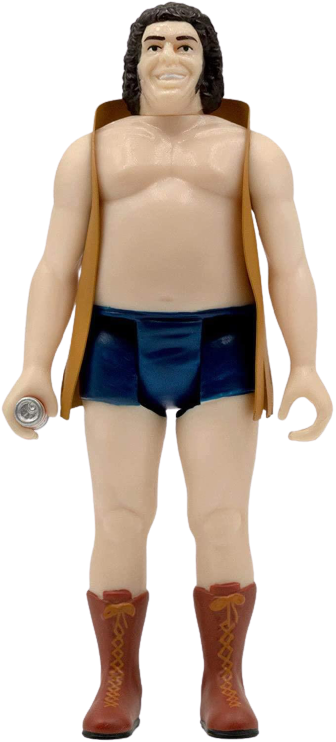 WWE Reaction Figure Andre The Giant with Vest - Articulated (Retro)