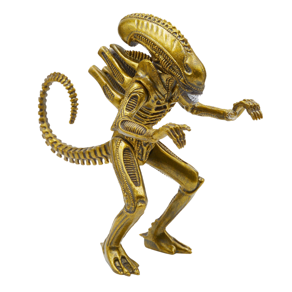 Aliens Xenomorph Attack Warrior Gold Alien Action Figure Horror Movie Franchise