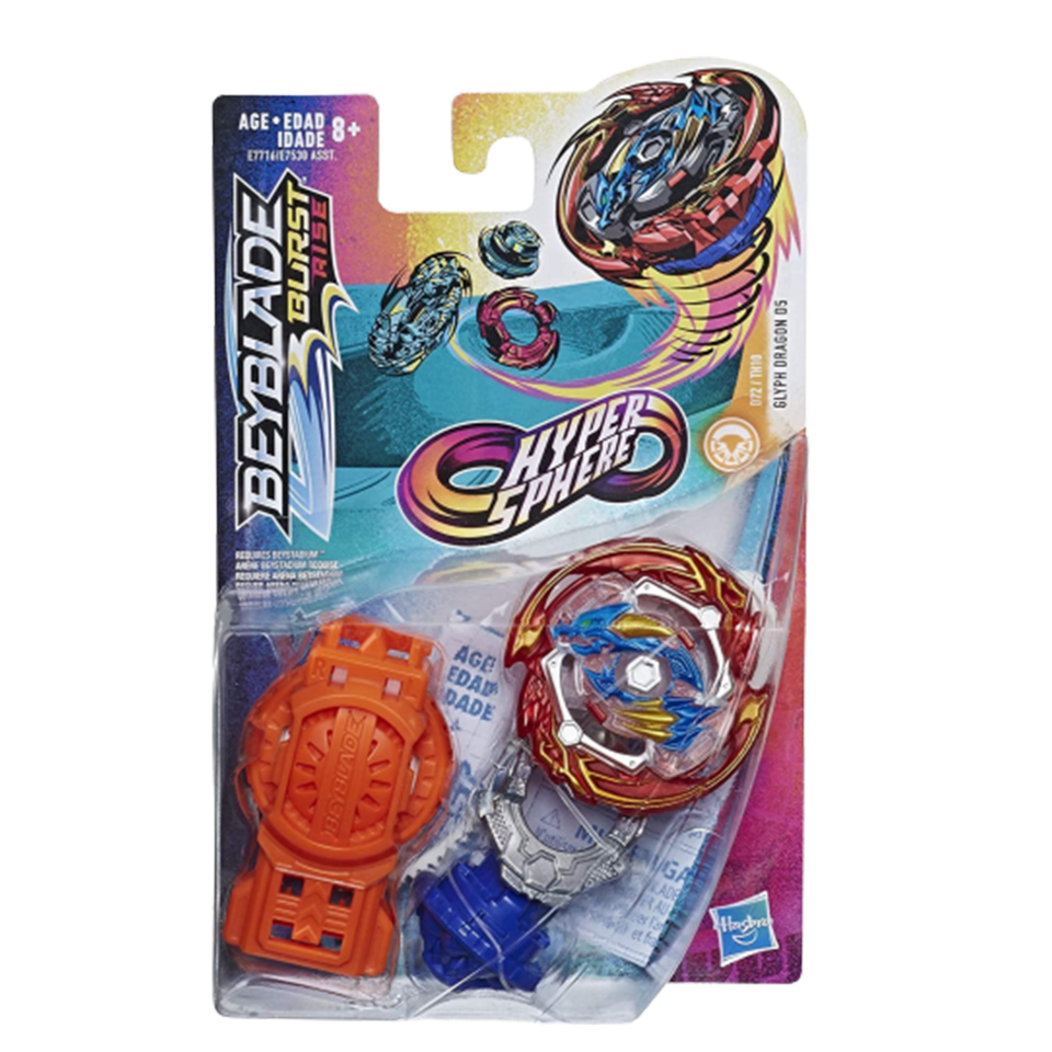 Beyblade Burst Rise Hypersphere Glyph Dragon D5 Starter Pack Stamina Type Battling Top Toy