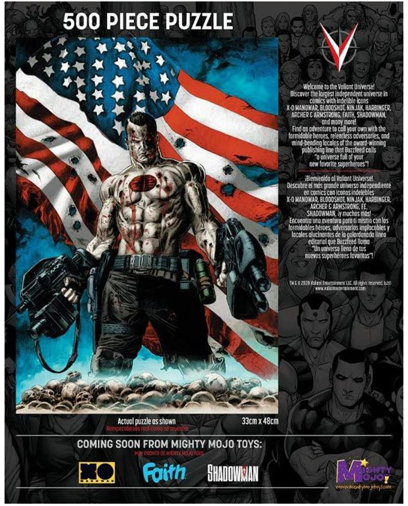 Valiant Comics Universe Bloodshoot USA Flag 500 Piece Jigsaw Puzzle