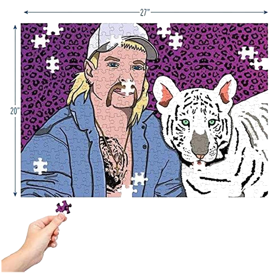 Gentle Joe Tiger King Jigsaw Puzzle 1000ct Piece Pop Culture Premium Quality