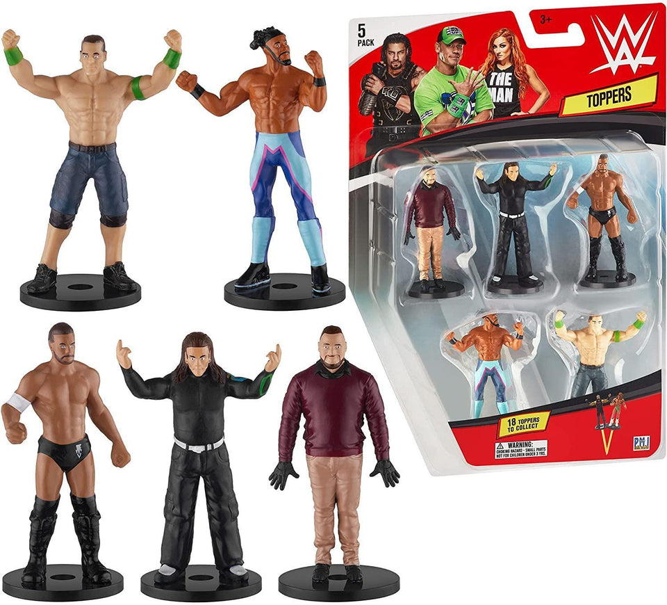 WWE Pencil Toppers 5pk Finn Balor John Cena Bray Wyatt Kofi Jeff Hardy PMI International