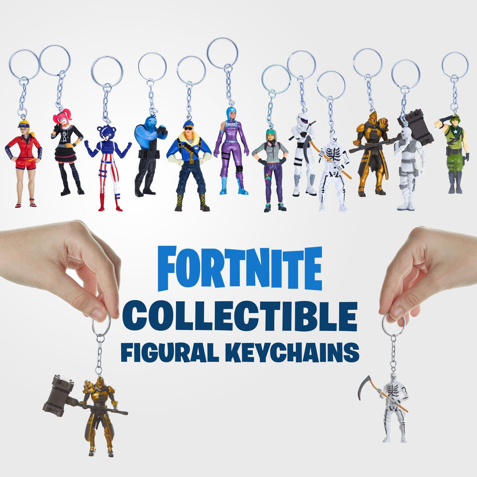 Fortnite Keychains 5pk Sun Strider Fireworks Leader Wonder Fusion Rippley Figures PMI International