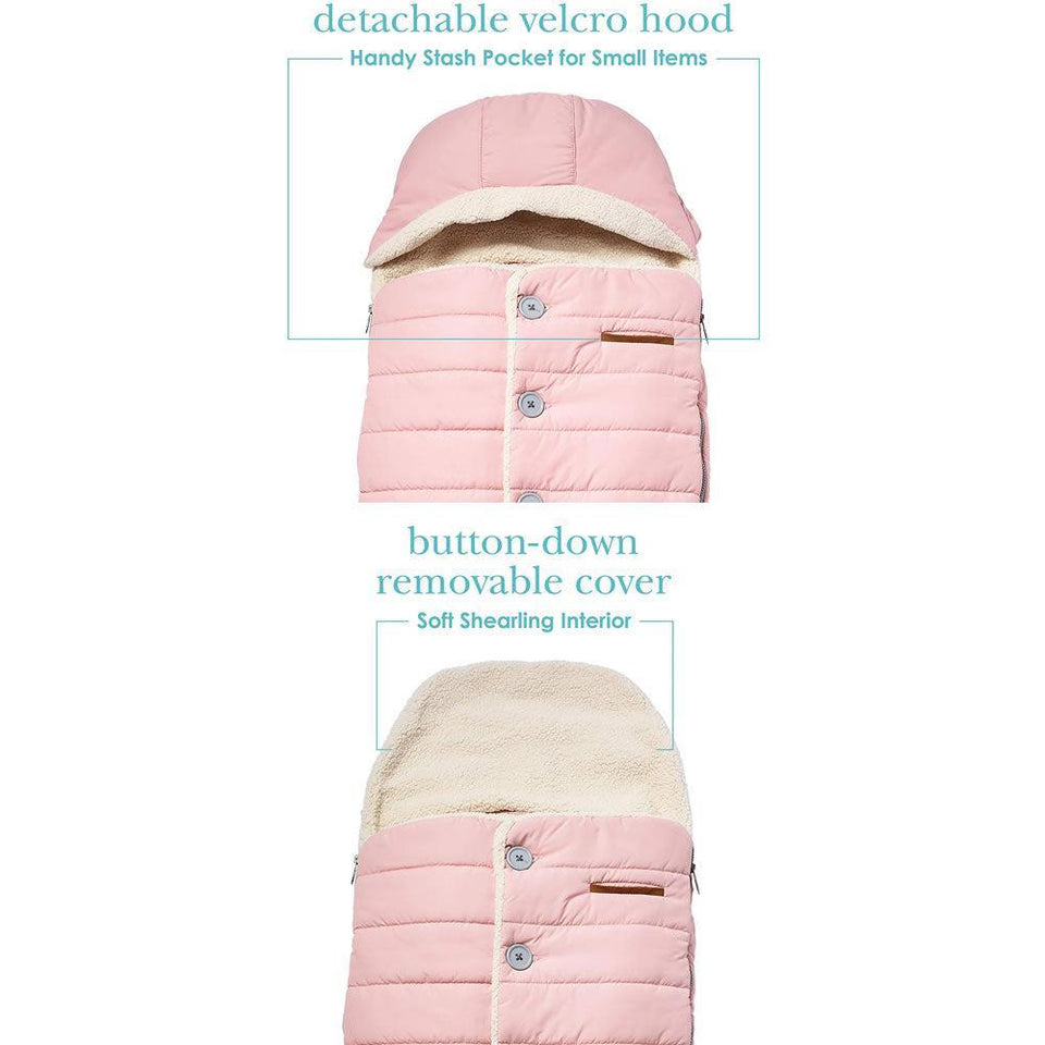 JJ Cole Bundleme Urban Toddler Bunting Bag Pink for Car Seat or Stroller J00874