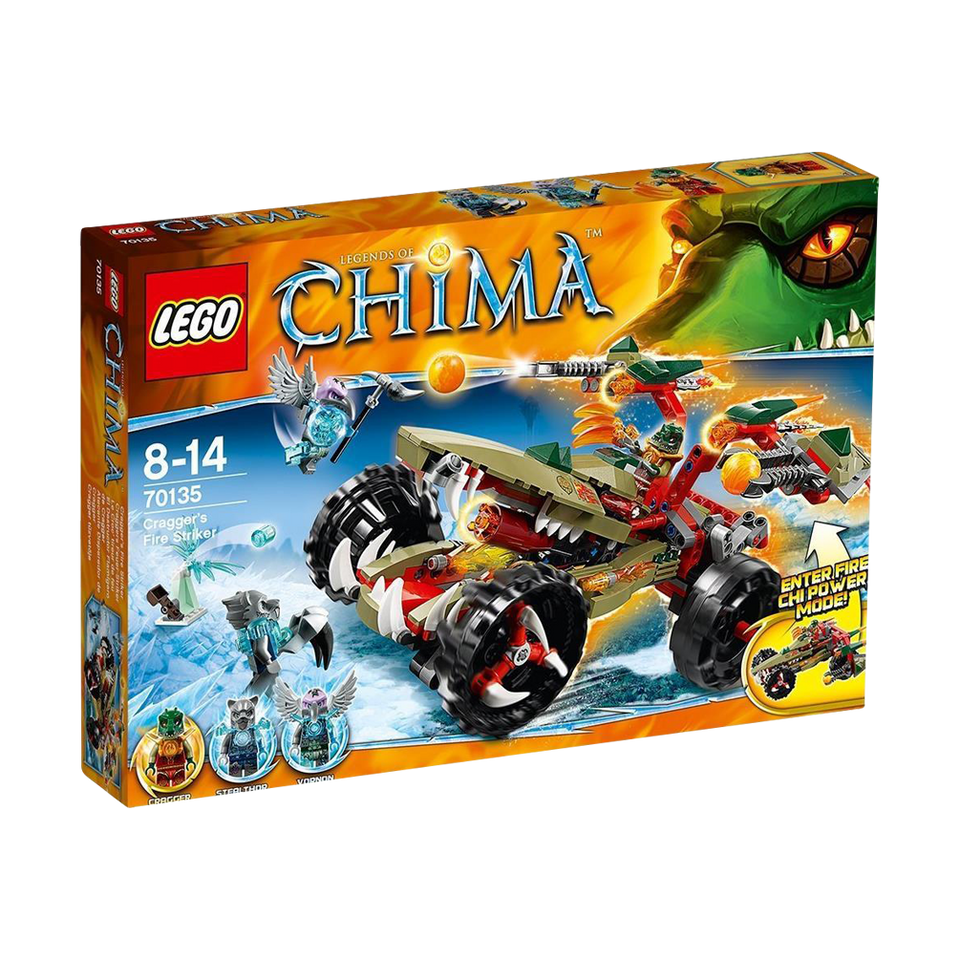 Lego Legends of Chima: Craggers Fire Striker w/3 Figures Stealthor Vornon Cragger Building Toy