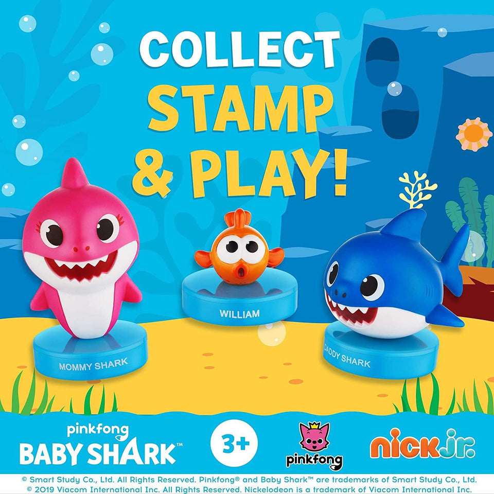 Baby Shark Family Stampers 12pk Daddy Mommy William Cake Toppers Set PMI International