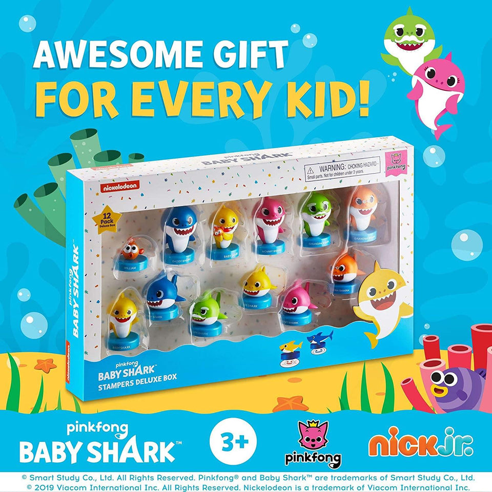 Baby Shark Family Stampers 12pk Daddy Mommy William Cake Toppers Set PMI International