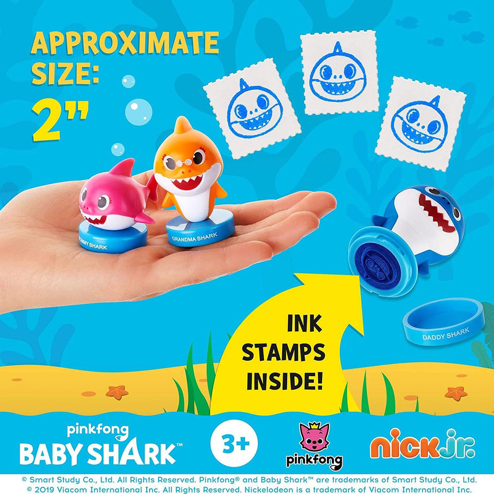 Baby Shark Family Stampers 12pk Daddy Mommy William Cake Toppers Set PMI International