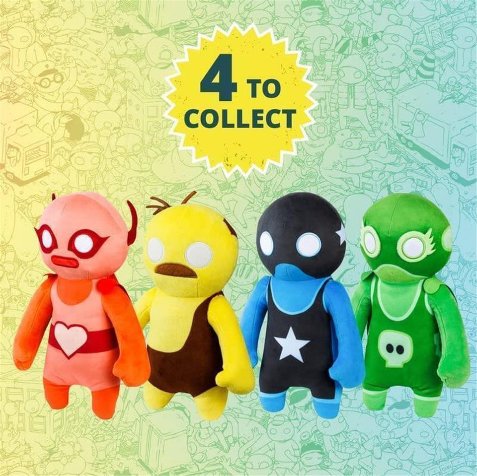 Gang Beasts Red and Blue Wrestler Plush 2pk 12" Character Doll Gaming Figure PMI International