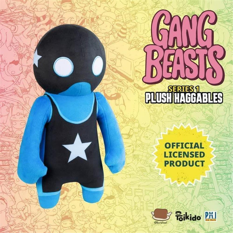 Gang Beasts Red and Blue Wrestler Plush 2pk 12" Character Doll Gaming Figure PMI International