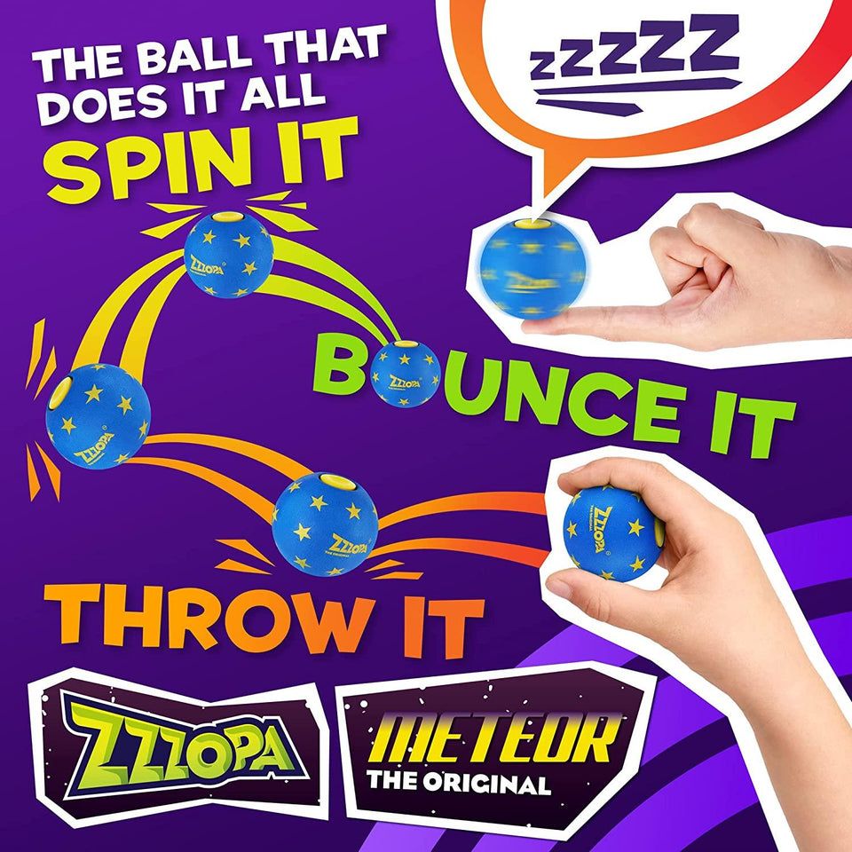 Original ZZZOPA Meteor Fidget Stress Ball Spin Bounce Throw Interactive Toy PMI International