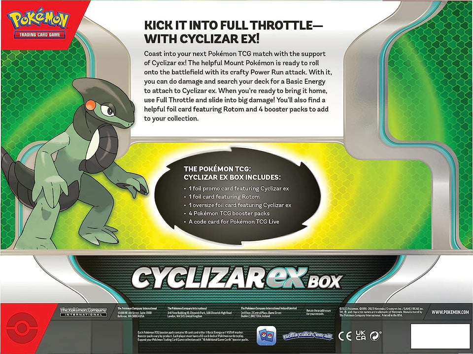 Pokemon TCG Cyclizar EX Box 4 Booster Packs Promo Trading Card Game