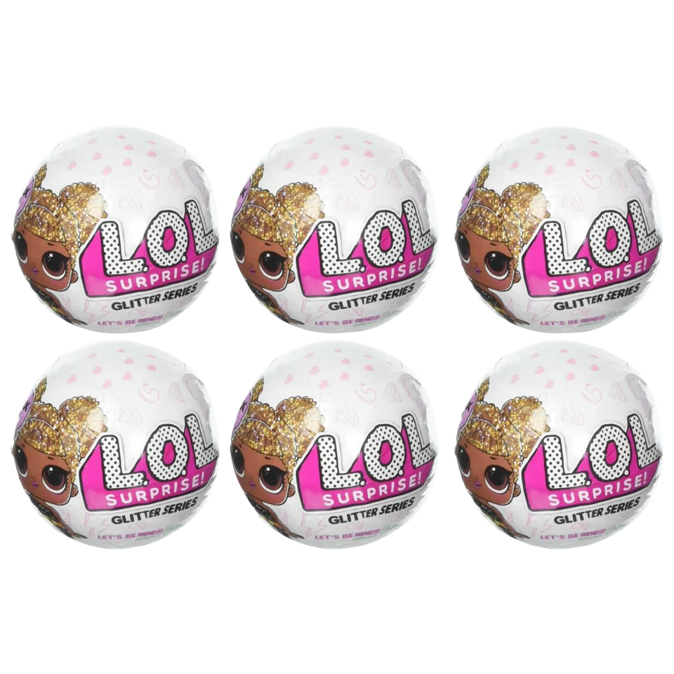 L.O.L. Surprise! Glitter Series 6-Pack Limited Edition LOL Doll Figure Set