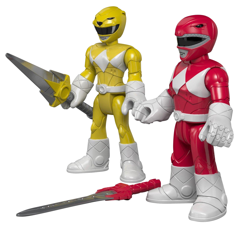 Fisher-Price Imaginext Mighty Morphin Power Rangers Red Ranger & Yellow Ranger