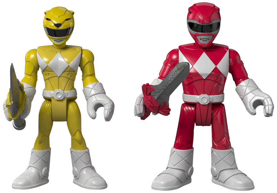 Fisher-Price Imaginext Mighty Morphin Power Rangers Red Ranger & Yellow Ranger