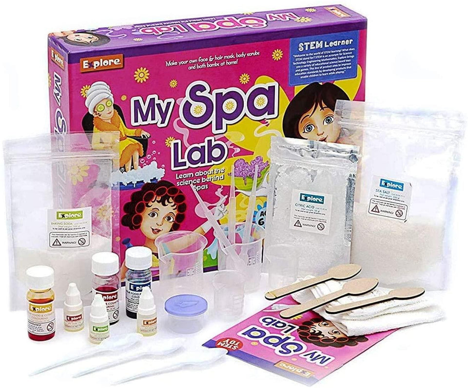 Soap & Bath Bomb Making Kit for Kids - 3-in-1 Spa Science Kits For Kids : DIY Craft project for Kids - Gift for Girls and Boys : Complete Soap