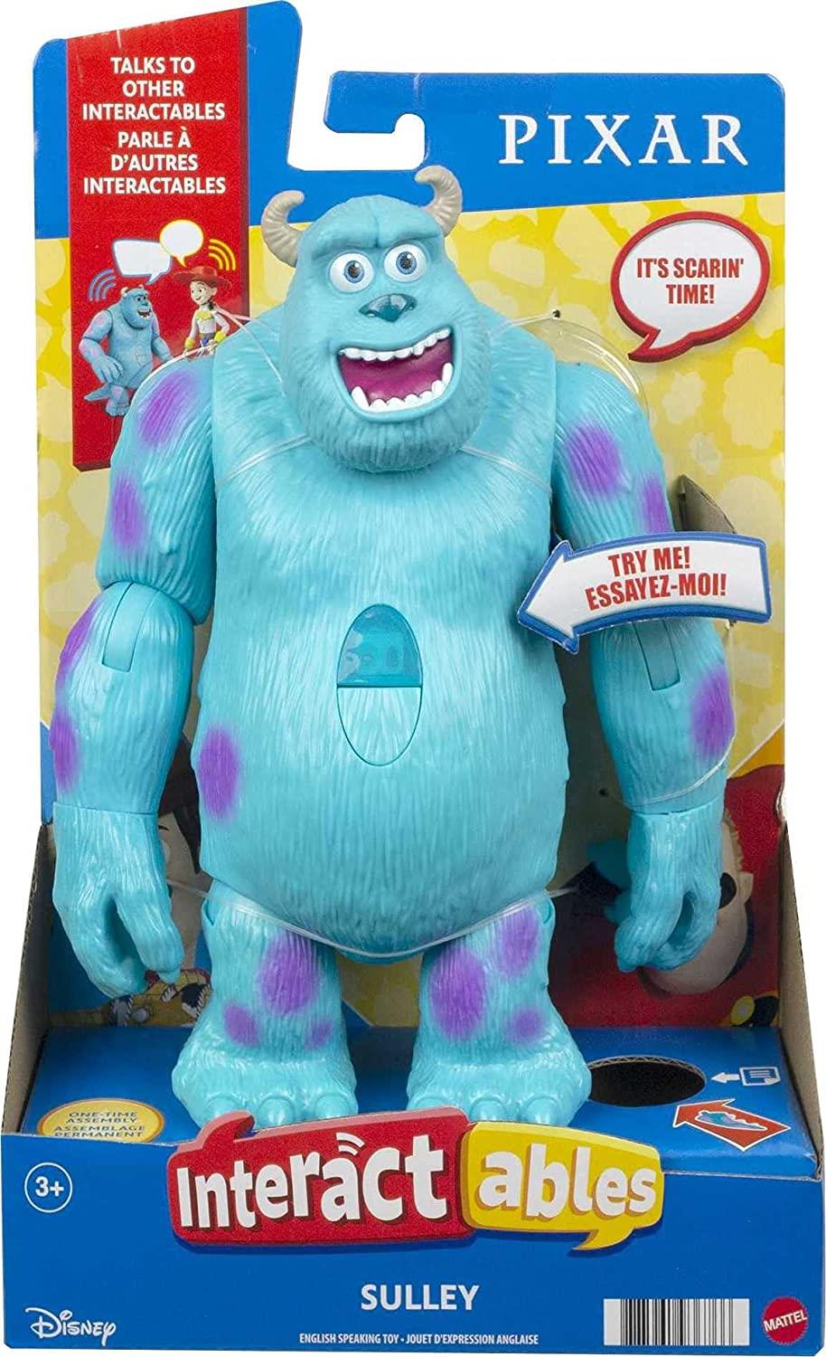 Monsters Inc Sulley Interactables Talking Figure 8" Movie Toy Disney Pixar Mattel