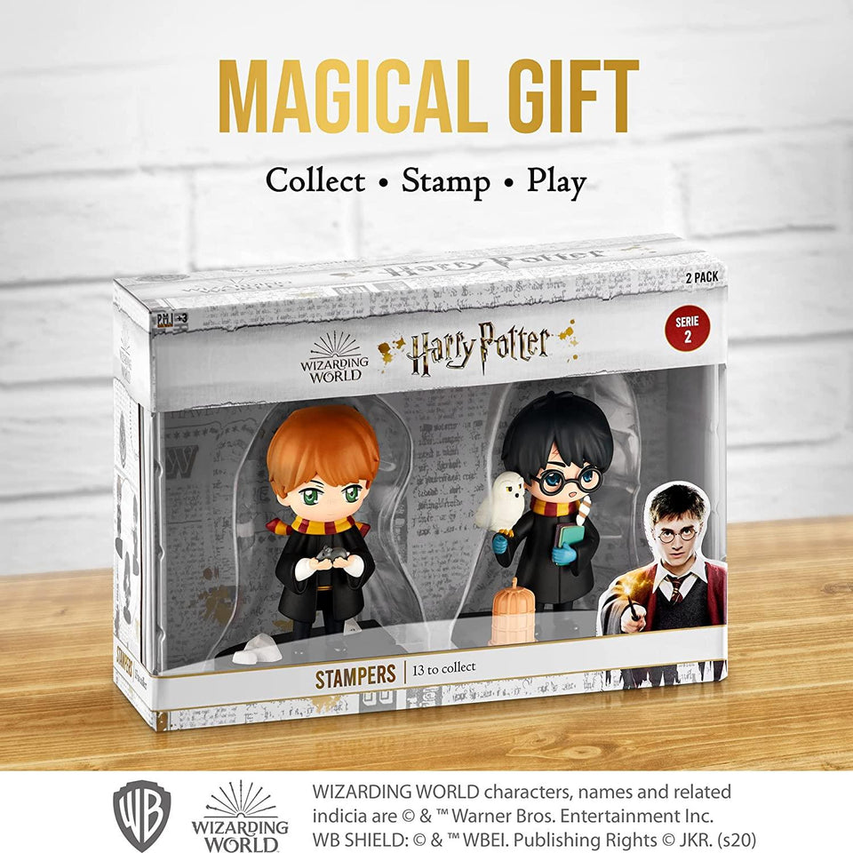 Harry Potter Hedwig & Ron Weasley Ink Stampers 2pk 3" Character Figures PMI International