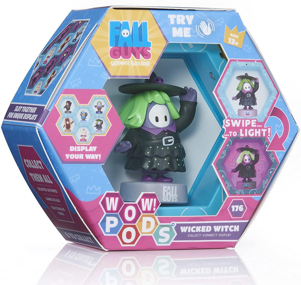 WOW Pods Fall Guys Wicked Witch Swipe Light-Up Figure Connect for Display