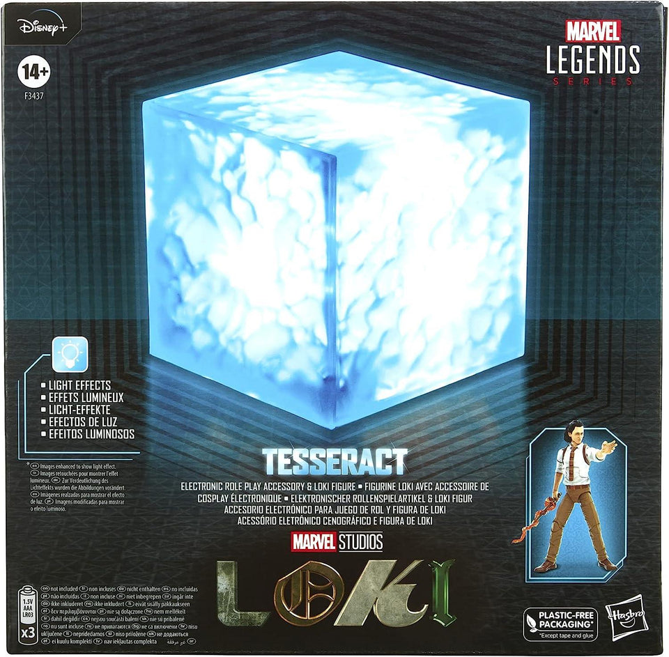 Loki Action Figure & Tesseract Light-Up Electronic Toy Avengers Marvel Legends Series Hasbro