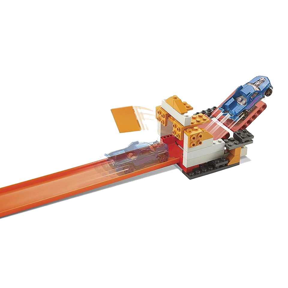 Hot wheels track builder system stunt bridge kit hotsell