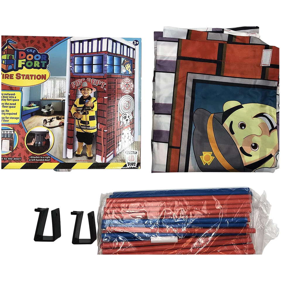 Firefighter Fire Station Doorway Fort Attach to Door Play Tent