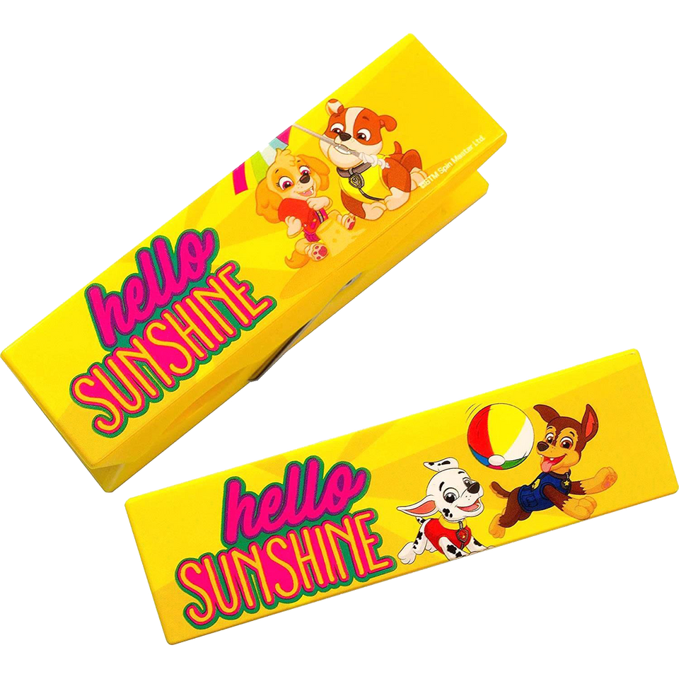 Paw Patrol Hello Sunshine Beach Towel Clips Nickelodeon Summer Bag Secure Chair