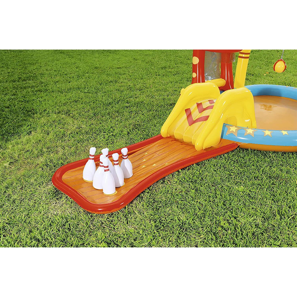 Kids Inflatable Pool Lil Champ Play Center Slide Sprinkler Outdoor Fun