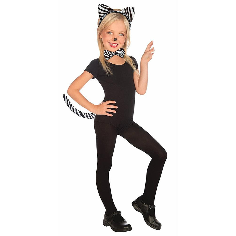 Zebra Plush Accessory Kit Kids size O/S Animal Costume Dance Outfit Forum Novelties
