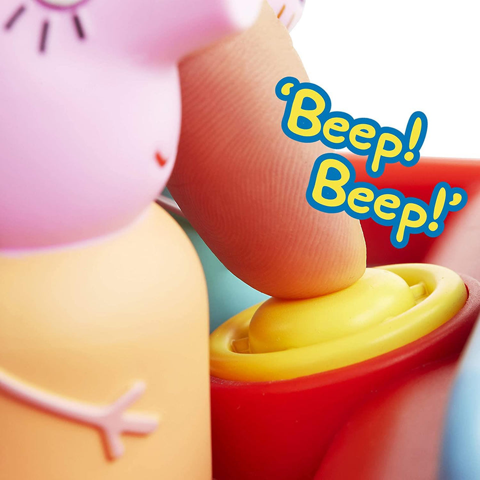Peppa Pig's Family Red Clever Car Lights Sounds George Daddy Mummy Pig WOW Stuff