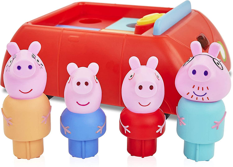 Peppa Pig's Family Red Clever Car Lights Sounds George Daddy Mummy Pig WOW Stuff