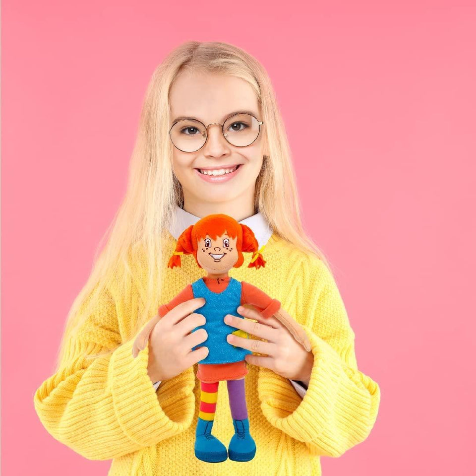 Pippy Longstocking Plush Doll 12" Classic Swedish Kids Book TV Character Mighty Mojo