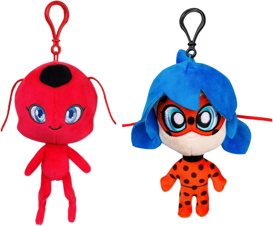 Miraculous Ladybug & Tikki Plush Clip-On Toys Backpack Charm 6" Characters Collectibles PMI International