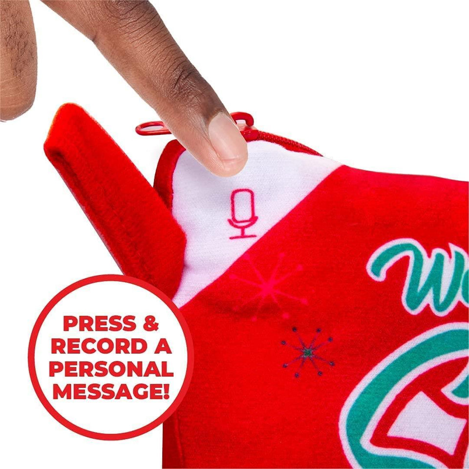 Secret Santa Snowman Christmas Stocking Record Your Message Holiday XMAS Decor Mighty Mojo 0404