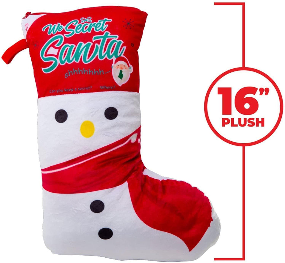 Secret Santa Snowman Christmas Stocking Record Your Message Holiday XMAS Decor Mighty Mojo 0404