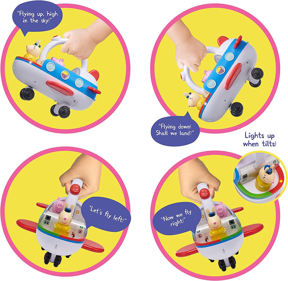 Peppa Pig's Clever Plane Lights Sounds Miss Rabbit Toy Interactive WOW! Stuff